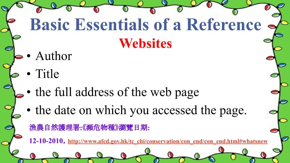 websites referencing